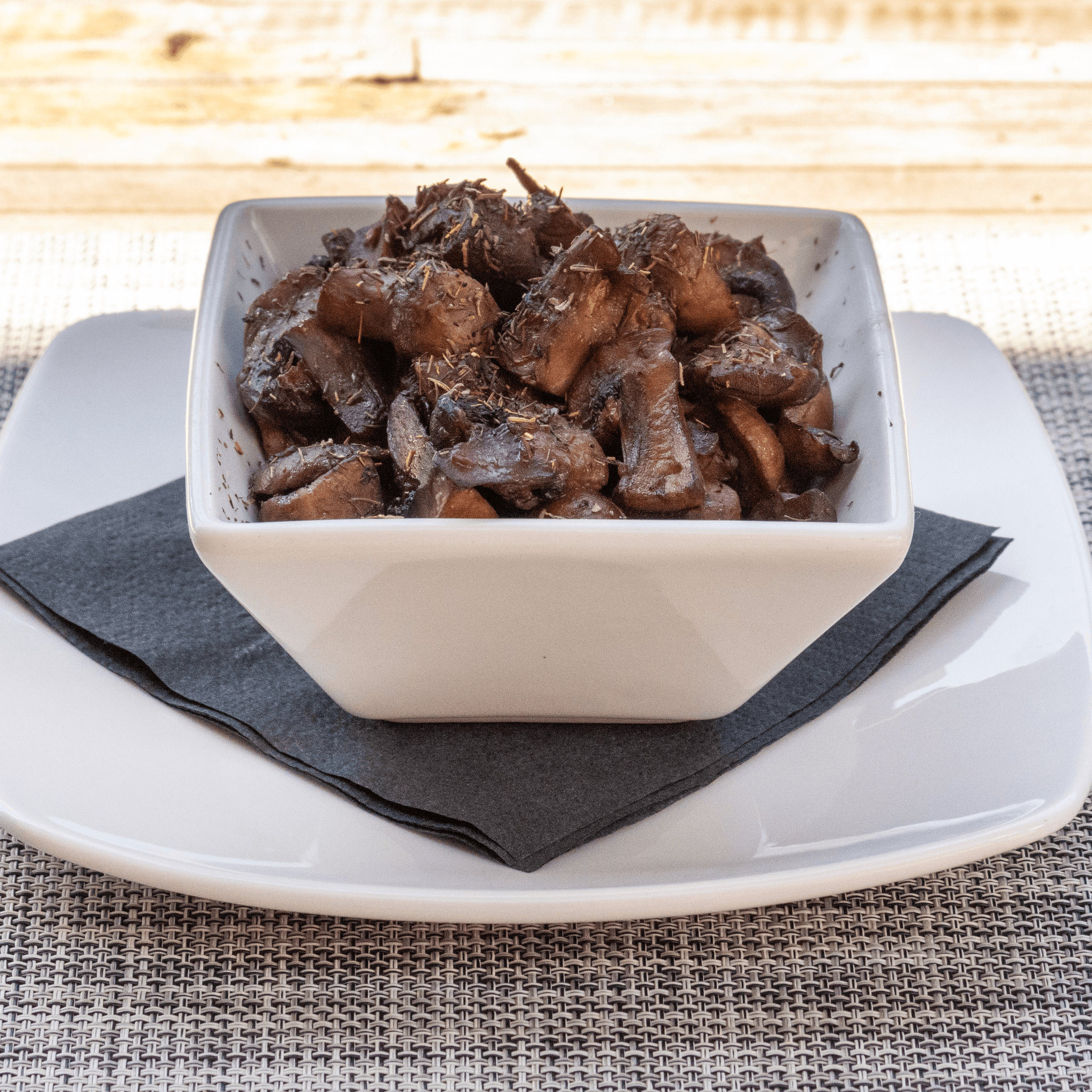 Red Wine Braised Mushrooms.