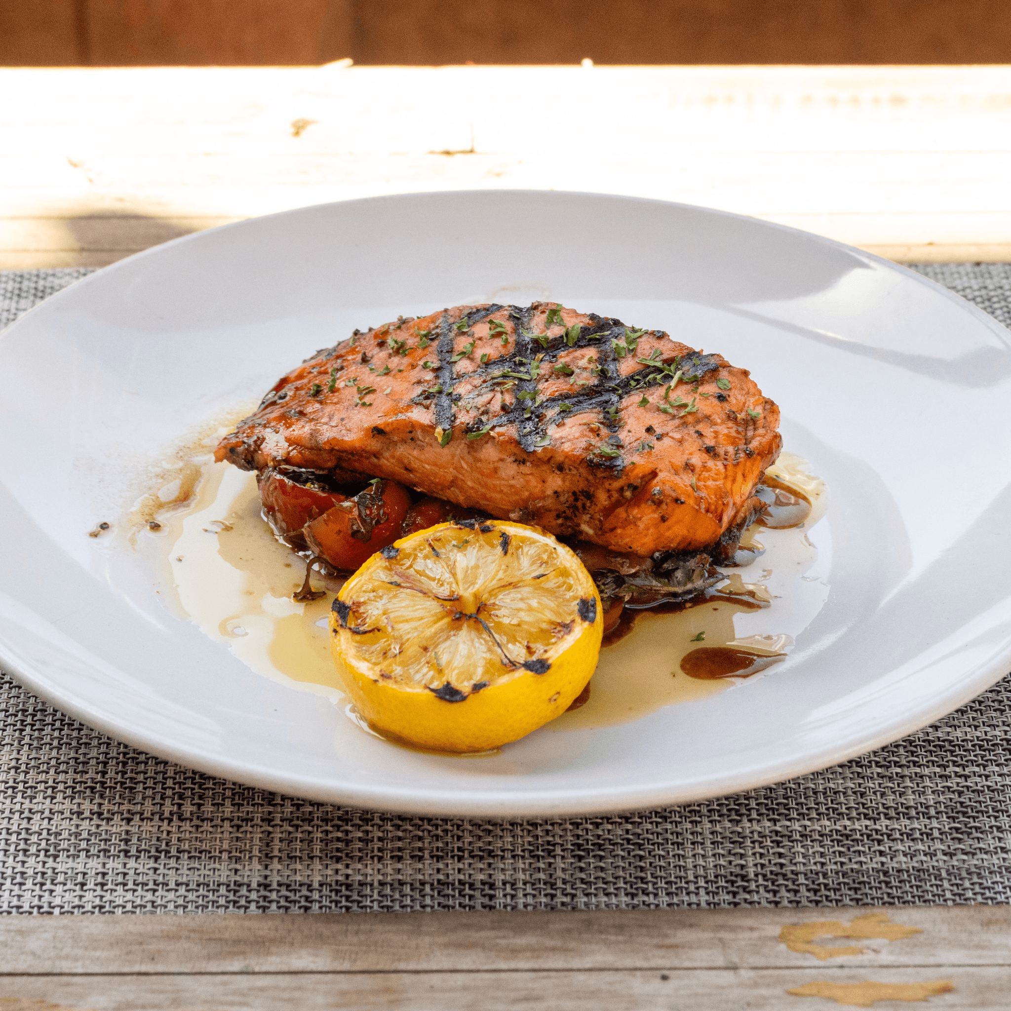 Grilled Balsamic Salmon.
